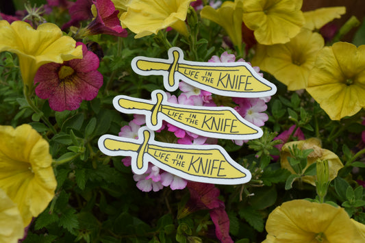 life in the knife sticker